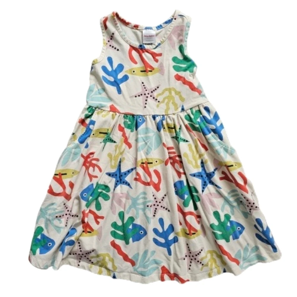 Hanna Andersson Coral Reef Print Racerback Skater Dress